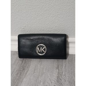 MICHAEL KORS Black Fulton Carryall Leather Wallet
